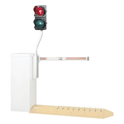 Semáforo LED para Barrera / Rojo/Verde / 12 VDC / Poste 35' (114.8 ft) / Cable 6 ft (19.7 ft) / Sincronización con Ciclo de Barrera