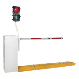 Semáforo LED para Barrera / Rojo/Verde / 12 VDC / Poste 35' (114.8 ft) / Cable 6 ft (19.7 ft) / Sincronización con Ciclo de Barrera