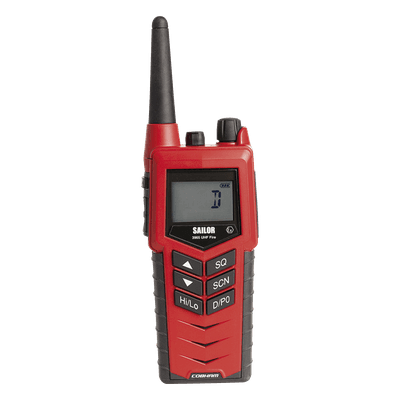 Radio Portátil SAILOR 3965 UHF para Bomberos / Aprobado MED y ATEX / Cumple SOLAS Capítulo II-2 / Resistente a Explosiones / Integración con Accesorios SAILOR y de Terceros