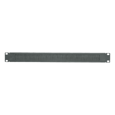 Tapa Ciega para Rack / Tipo Cepillo de Nylon / 1 UR / 19 in / Gestión Térmica / Acero Negro