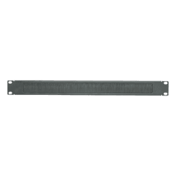 Tapa Ciega para Rack / Tipo Cepillo de Nylon / 1 UR / 19 in / Gestión Térmica / Acero Negro