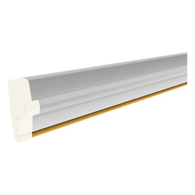 Mástil de Aluminio para Barrera / 4 m (13.1 ft) / 90 x 35 mm / Blanco / LED Rojo/Verde