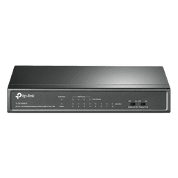 Switch PoE No Administrable de Escritorio / 8 puertos 10/100 Mbps / 4 puertos PoE af / Presupuesto 41 W / Modo extensor PoE hasta 250 metros / Calidad video prioritaria
