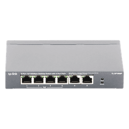 Switch PoE no Administrable de escritorio / 6 puertos 10/100 Mbps / 4 puertos PoE af/at / Presupuesto 67 W / Modo Extensor hasta 250 m / Calidad video prioritaria