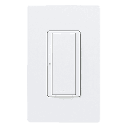 Interruptor de pared on/off para sistema RadioRA 2, doble voltaje 120/277 V, 8 A en iluminación y motores de 1/10 HP (3 A), dos hilos sin cable neutro, unipolar o multilocalización