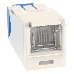 Conector Jack RJ45 / Cat 6A / 8P8C / Terminación TG sin Impacto / 22-26 AWG / -10°C a 65°C / 100W HDBaseT / Blanco