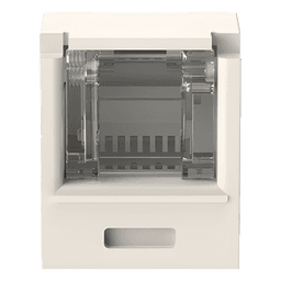 Conector Jack RJ45 / Cat 6A / 8P8C / Terminación TG sin Impacto / 22-26 AWG / -10°C a 65°C / 100W HDBaseT / Blanco