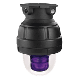 Luz de advertencia LED a prueba de explosion Homologado UL y cUL para Clase I, División 1, Grupo C y D; Clase I, División 2, Grupos A y B; Clase II, División 1, Grupos E, F y G; Clase III, Color Magenta a 24 VCD