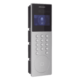 Videoportero IP Multiapartamento con Reconocimiento Facial / Llamada a App HikConnect (requiere monitor) / Protección IP65 / Apertura por Rostro, Tarjeta o App 