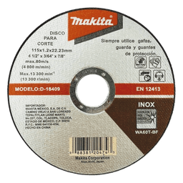  Disco de Corte de 7/8" de acero inoxidable, diámetro de 4-1/2" 