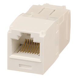 Conector Jack RJ45 Estilo TG, Mini-Com, Categoría 6, de 8 Posiciones y 8 Cables, Color Blanco Ártico