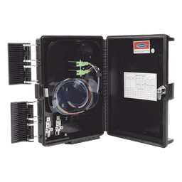 Cierre de Empalme FTTx / 24 Fusiones / Splitter 1x8 SC/APC / 16 Puertos Drop / IP65 / -40°C a +85°C