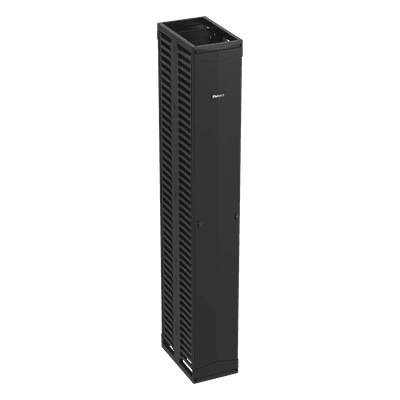 Organizador de Cable Vertical Doble / 45 Espacios Rack 19" / 12in (304.8 mm) Ancho / Tapas de Acero / Dedos ABS / Push-to-Close / 2 y 4 Postes