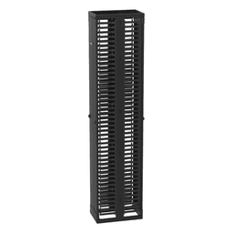 Organizador de Cable Vertical Doble / 45 Espacios Rack 19" / 12in (304.8 mm) Ancho / Tapas de Acero / Dedos ABS / Push-to-Close / 2 y 4 Postes