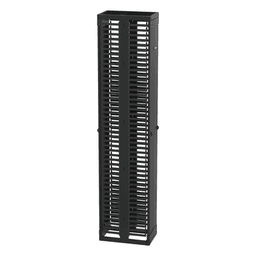 Organizador de Cable Vertical Doble / 45 Espacios Rack 19" / 12in (304.8 mm) Ancho / Tapas de Acero / Dedos ABS / Push-to-Close / 2 y 4 Postes