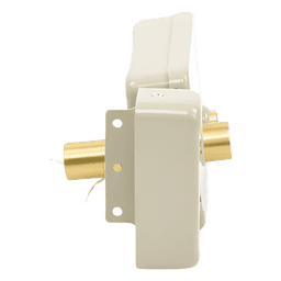 Cerradura Eléctrica con Botón de Salida / Doble Cerrojo / 12 VCA 2.5 A / Pulsos de 2 Seg / Exterior Izquierda