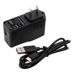 Adaptador de corriente AC/DC / Entrada 100-240 VCA / Salida 5 VCC @ 3 A / Conectores USB-C y micro-USB