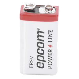 Batería de Litio 9V / 1200 mAh / Cloruro de Tionilo / No Recargable / Operación -60°C a +85°C / Acero Inoxidable