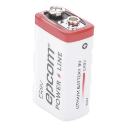 Batería de Litio 9V / 1200 mAh / Cloruro de Tionilo / No Recargable / Operación -60°C a +85°C / Acero Inoxidable
