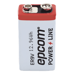 Batería de Litio 9V / 1200 mAh / Cloruro de Tionilo / No Recargable / Operación -60°C a +85°C / Acero Inoxidable