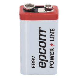 Batería de Litio 9V / 1200 mAh / Cloruro de Tionilo / No Recargable / Operación -60°C a +85°C / Acero Inoxidable