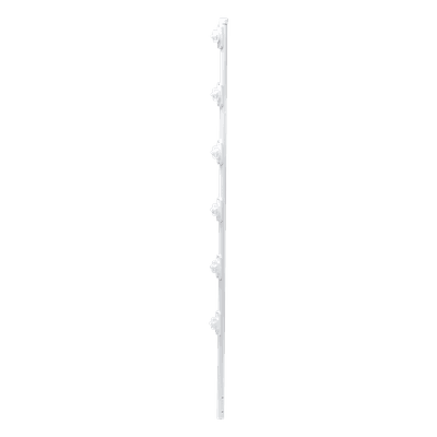 Poste para Cerca Electrificada / 6 Aisladores de Paso / Acero Galvanizado Cal. 18 / Altura 1.4 m (4.6 ft) / Diámetro 1" / Pintura Blanca Electroestática