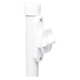 Poste para Cerca Electrificada / 6 Aisladores de Paso / Acero Galvanizado Cal. 18 / Altura 1.4 m (4.6 ft) / Diámetro 1" / Pintura Blanca Electroestática