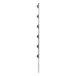 Poste con 6 Aisladores de PASO  para Cerca Electrificada. Tubo Galva. de 1.4m, cal. 18 de 1" Diam. (Sin pintar).
