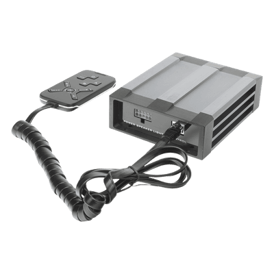 Sirena Vehicular de 100W de Potencia, Con Controlador Unimando Para Tonos, 2 Salidas Auxiliares y Microfono