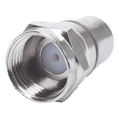 Conector F Macho / Plegable con PIN / Cable RG-6 / Cuerpo Bronce Niquelado / Contacto Oro / Aislante Teflón