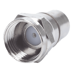 Conector F Macho / Plegable con PIN / Cable RG-6 / Cuerpo Bronce Niquelado / Contacto Oro / Aislante Teflón