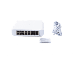Switch UniFi Lite Administrable PoE de 16 Puertos 10/100/1000 Mbps (8 puertos 802.3af/at), 45 W 