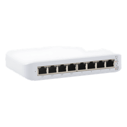 Switch UniFi Lite Administrable PoE de 8 Puertos 10/100/1000 Mbps (4 puertos 802.3af/at), 52 W 