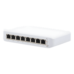 Switch UniFi Lite Administrable PoE de 8 Puertos 10/100/1000 Mbps (4 puertos 802.3af/at), 52 W 