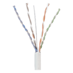 Bobina de Cable UTP 305 Metros (1000 Pies) de Cobre, TX5e, PanNet, Blanco, Categoría 5e, 24 AWG, CMP (Plenum), de 4 Pares