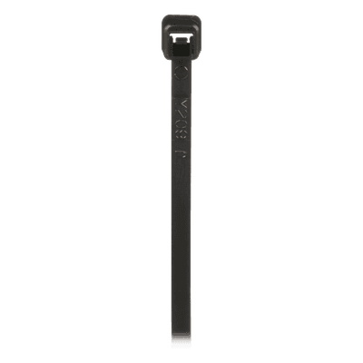 Cincho de Bloqueo / 203 mm (8 in) largo / 2.5 mm ancho / Nylon 6.6 UV / Negro / 1000 pz