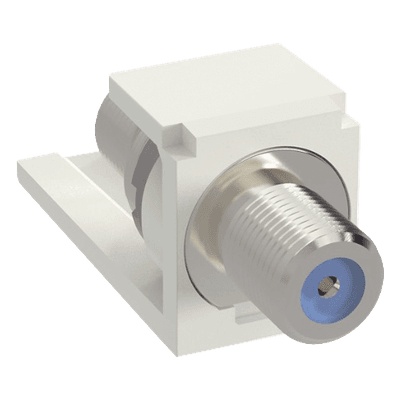 Módulo Acoplador Coaxial Tipo F, Mini-Com, de 75 Ohms, 3.0 GHz, Color Blanco
