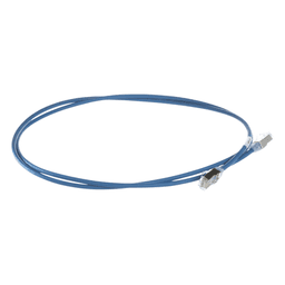 Patch Cord Cat6A, Diametro Reducido 28 AWG, Blindado S/FTP, CM/LS0H, 1.5 Metros (4.92 Pies), Color Azul
