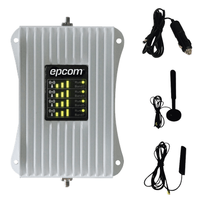 KIT de Amplificador de Señal Celular Para Vehículo/ Soporta y Mejora la Señal Celular 4.5G, 4G LTE/ Múltiples Operadores, usuarios y dispositivos/ Ideal para Vehículo tipo Camioneta, Pick up o Sedán.