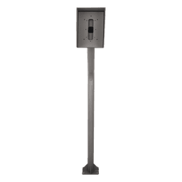 Poste y Cubierta industrial para montaje de Porteros IP Fanvil y Grandstream, altura de 1.2 metros, pintura electrostática color gris.