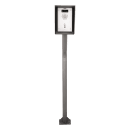 Poste y Cubierta industrial para montaje de Porteros IP Fanvil y Grandstream, altura de 1.2 metros, pintura electrostática color gris.