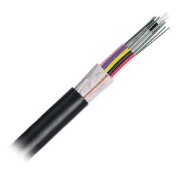 Cable de Fibra Óptica / 24 Hilos / Monomodo OS2 / Planta Externa / Dieléctrico / 250 µm / Bloqueo de Agua en Seco / 0.40 in (10.16 mm)
