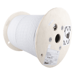 Bobina de Cable Blindado F/UTP de 4 Pares, Cat6A, Soporte de Aplicaciones 10GBase-T, LSZH (Libre de Gases Tóxicos), Color Blanco, 305 Metros (1000 Pies)
