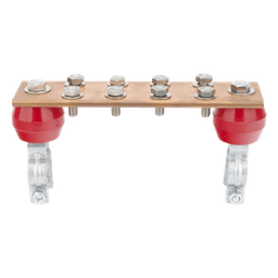 Barra Unión Torre 1000A / Cobre 100% / Compatible STZ30-45 / Aisladores Rojos / EIA-TIA-BICSI / TMGB-TGB