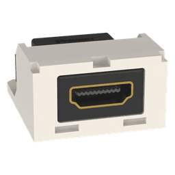 Módulo Acoplador HDMI 2.0 / Tipo-A Hembra-Hembra / Categoría 2 / 2 Espacios Mini-Com / 1.37 x 1.13 x 0.72 in (34.85 x 28.70 x 18.29 mm)