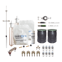 Kit Pararrayo  LINKEDPRO con Accesorios de Instalación en Torre de Hasta 3 m de Altura.