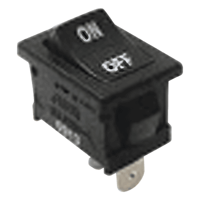 Interruptor Basculante / SPST Off-(On) / 11A / 125 Vca / Conexión Rápida 4.8 mm / Panel / Poliamida