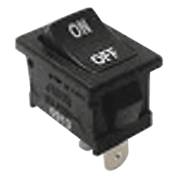Interruptor Basculante / SPST Off-(On) / 11A / 125 Vca / Conexión Rápida 4.8 mm / Panel / Poliamida