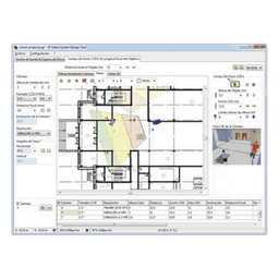 Software de Diseño para Sistema de Video IP / Hasta 256 Cámaras por Proyecto / Simulación 3D Fisheye / Importación CAD y Modelos 3D / Cálculo de Ancho de Banda y Almacenamiento