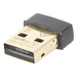 Mini Adaptador USB inalámbrico doble banda AC 600 Mbps, antena onmidireccional.